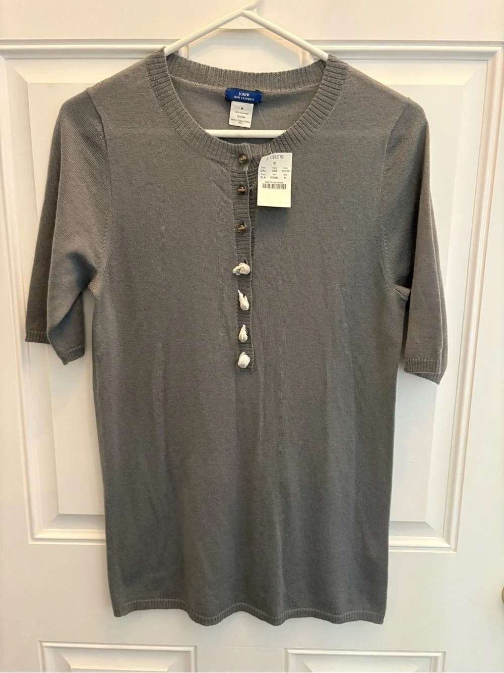 J.Crew 100% Cashmere Short Sleeve Sweater - Size M